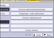 Illustrasjon av kontrollpanelet