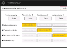 Illustrasjon av kontrollpanelet