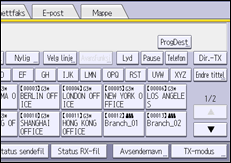 Illustrasjon av betjeningspanelet