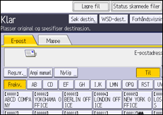Illustrasjon av kontrollpanelet