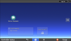 Illustrasjon av betjeningspanelet