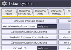 Ilustracja ekranu panela operacyjnego