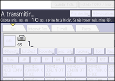 Ilustração do ecrã do painel de operação