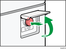 Ilustração do interruptor de alimentação principal