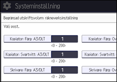 Bild av användarpanelens skärm