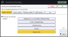 Bild av användarpanelens skärm