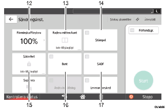 Bild av användarpanelen (numrerade detaljer)