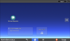 Bild av användarpanelens skärm