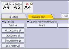 İşlem paneli ekran çizimi
