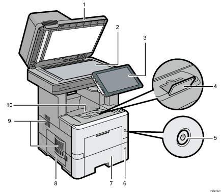 Main unit illustration numbered callout illustration