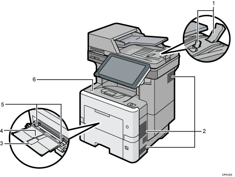 Main unit illustration numbered callout illustration