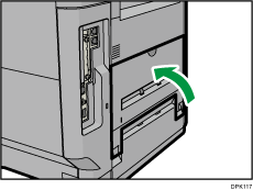 Rear side of the machine illustration