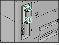 Ilustração da parte traseira do equipamento