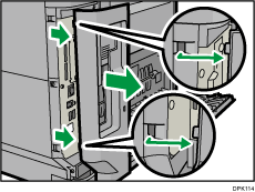 Ilustração da parte traseira do equipamento