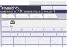 Ilustração da tela do painel de operação