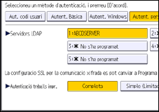 Il·lustració de pantalla del panell d'operacions