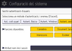Il·lustració de pantalla del panell d'operacions