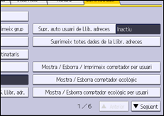 Il·lustració de pantalla del panell d'operacions