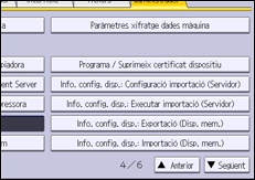 Il·lustració de pantalla del panell d'operacions