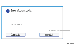 Il·lustració explicativa i numerada de la pantalla del panell d'operacions.