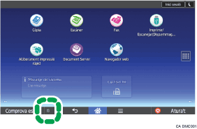 Il·lustració de pantalla del panell d'operacions