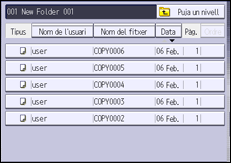 Il·lustració de pantalla del panell d'operacions