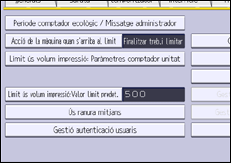 Il·lustració de pantalla del panell d'operacions