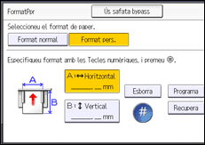 Il·lustració de pantalla del panell d'operacions