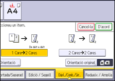 Il·lustració de pantalla del panell d'operacions