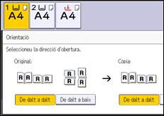 Il·lustració de pantalla del panell d'operacions