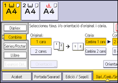 Il·lustració de pantalla del panell d'operacions