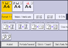 Il·lustració de pantalla del panell d'operacions