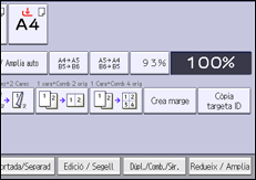 Il·lustració de pantalla del panell d'operacions