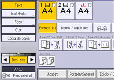 Il·lustració de pantalla del panell d'operacions
