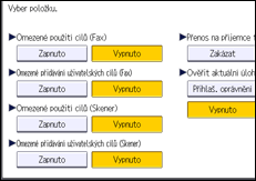 Ilustrace displeje ovládacího panelu
