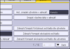 Ilustrace displeje ovládacího panelu