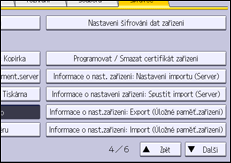 Ilustrace displeje ovládacího panelu