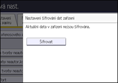 Ilustrace displeje ovládacího panelu