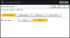 Ilustrace displeje ovládacího panelu
