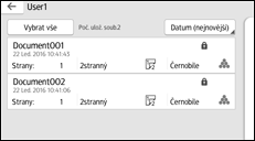 Ilustrace displeje ovládacího panelu
