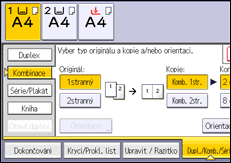 Ilustrace displeje ovládacího panelu