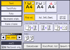 Ilustrace displeje ovládacího panelu