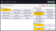 Ilustrace displeje ovládacího panelu