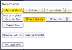 Ilustrace displeje ovládacího panelu