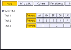 Ilustrace displeje ovládacího panelu