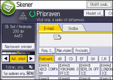 Ilustrace displeje ovládacího panelu