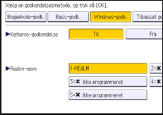 Illustration af displayet på betjeningspanelet