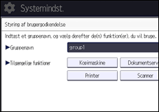 Illustration af displayet på betjeningspanelet