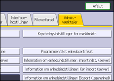 Illustration af displayet på betjeningspanelet