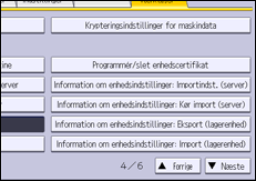 Illustration af displayet på betjeningspanelet